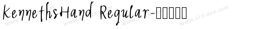 KennethsHand Regular字体转换
